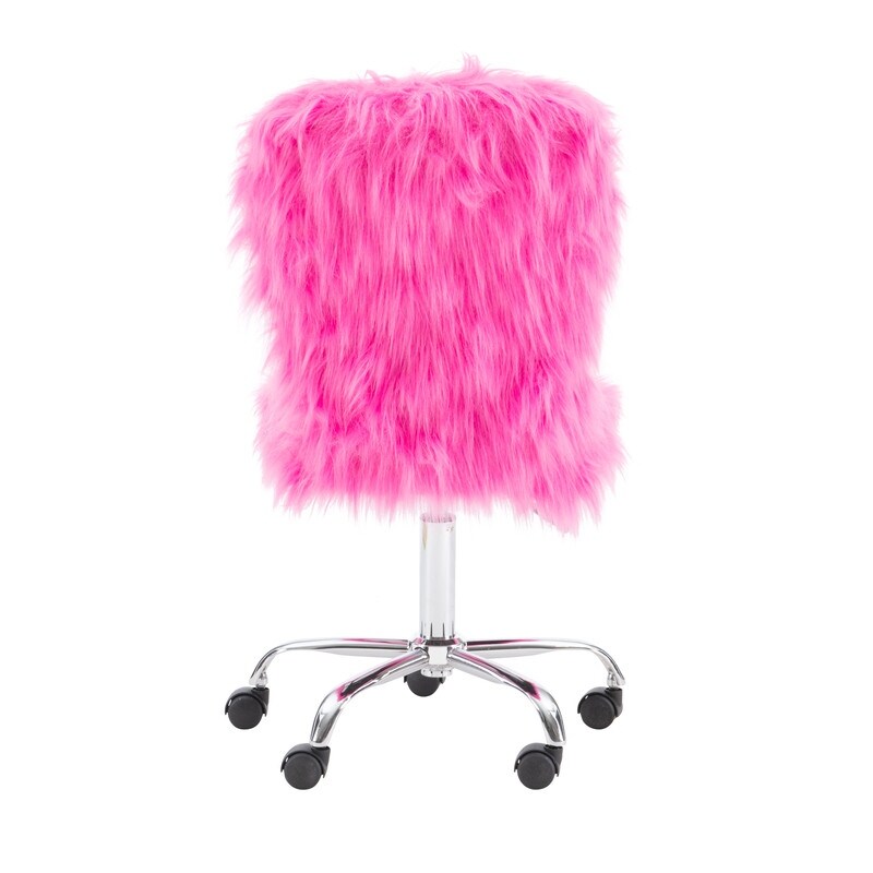 Clara Faux Fur Armless Office Chair