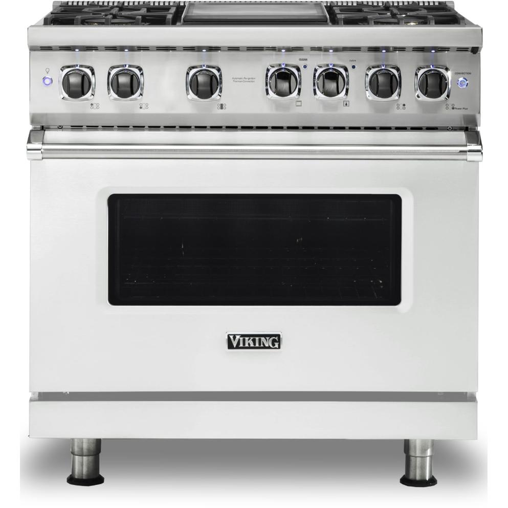 Viking 36-inch Freestanding Dual-Fuel Range with Vari-Speed Dual Flow Convection CVDR536-4GFWLP