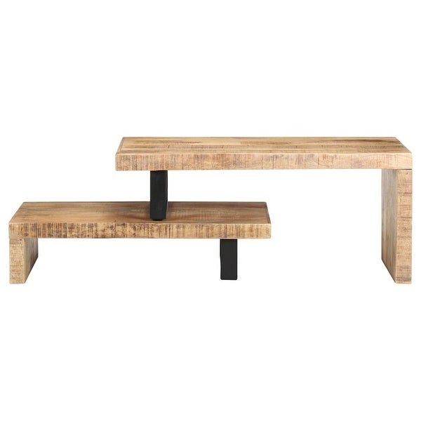 Modern Coffee Table Cocktail Table， Stable， Rustic Coffee Table， for Living Room， Indoor， Home Décor， - as picture