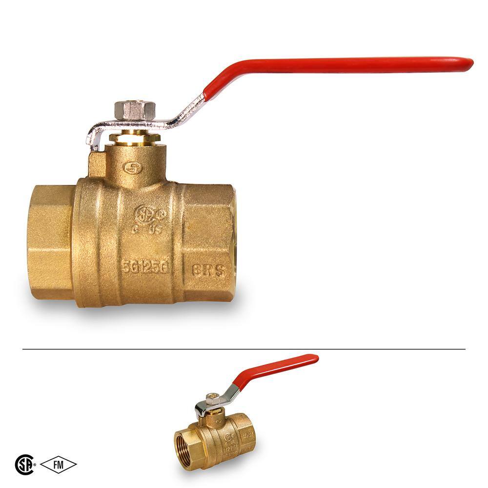 The Plumber's Choice Premium Brass Gas Ball Valve with 1-14 in. FIP Connections 336522T