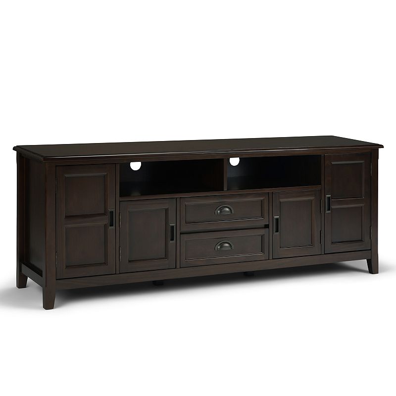 Simpli Home Burlington Solid Wood Traditional TV Media Stand