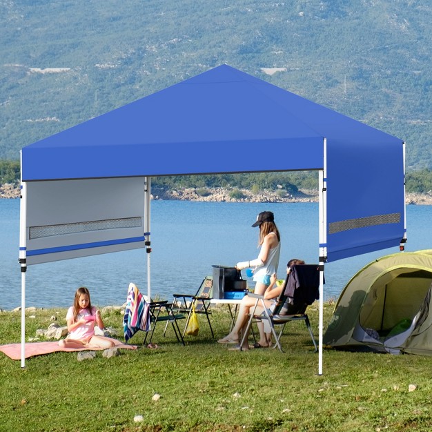 Tangkula 10x17ft Pop Up Canopy 3 Height Adjustment Folding Tent With Roller Bag