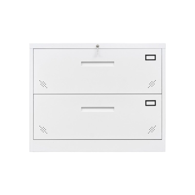 2 Drawer Lateral Filing Cabinet for Legal/Letter A4 Size  Large Deep Drawers Locked By Keys for Home office