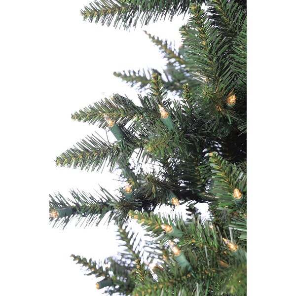 12' Slim Calgary Prelit Artificial Christmas Tree with EZ Pole Connection