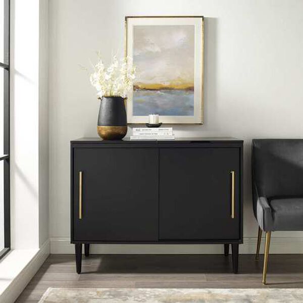 Everett Matte Black Media Console