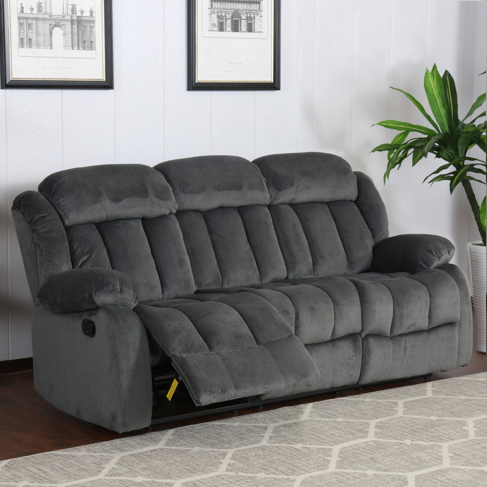 Sunset Trading Madison Reclining Sofa   Transitional   Sofas   by Homesquare  Houzz