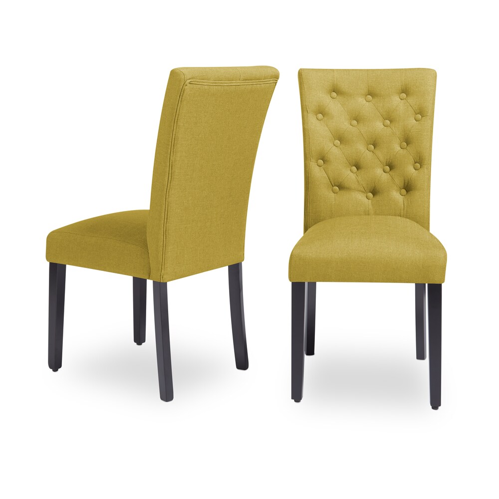 Monsoon Sopri Upholstered Armless Parson Dining Chairs (Set of 2)