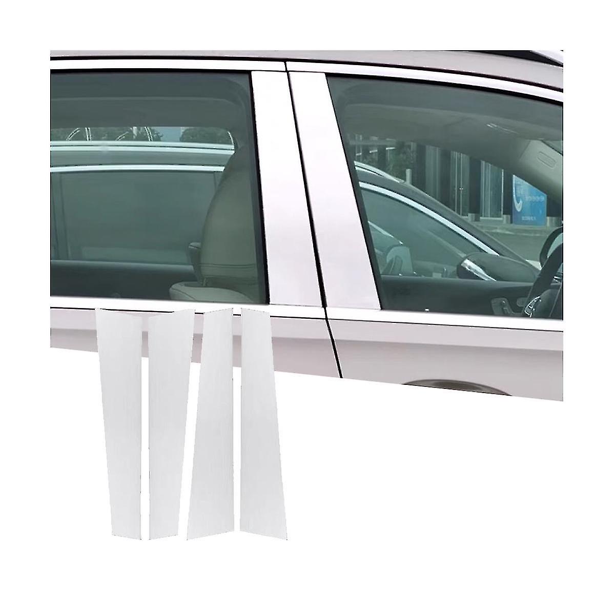 4pcs Exterior Window B Pillar Bright Strip Stickers For S Class 2021-2023 Center Post Aluminum Trim Panel