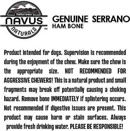 Navus Naturals Genuine Serrano Whole Serrano Ham Bone Dog Treat