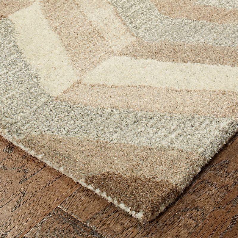 StyleHaven Indie Textured Chevron Wool Rug