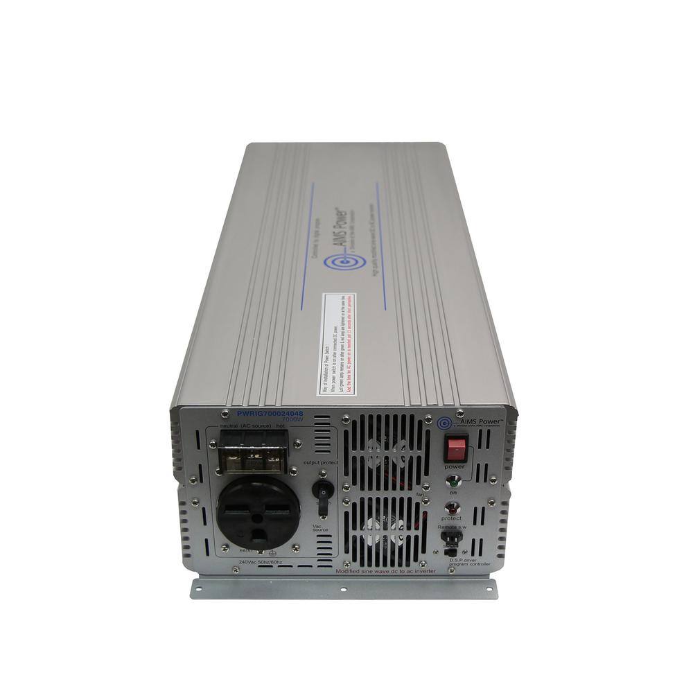 AIMS POWER 7000-Watt Modified Sine Industrial Grade Inverter 48-Volt DC to 240-Volt AC PWRIG700024048