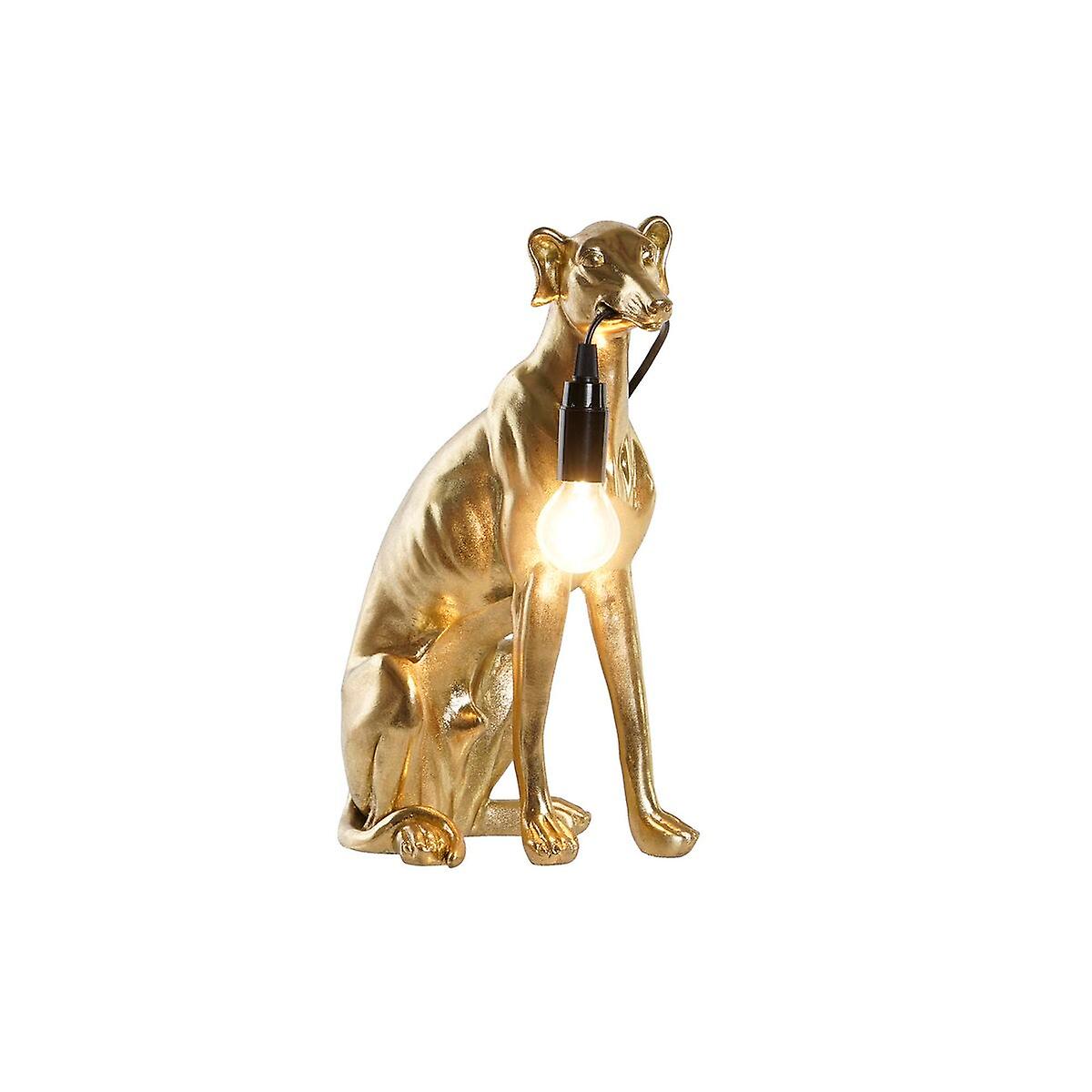 Desk lamp DKD Home Decor Dog Golden Resin 25 W (25，5 x 16，5 x 36 cm)