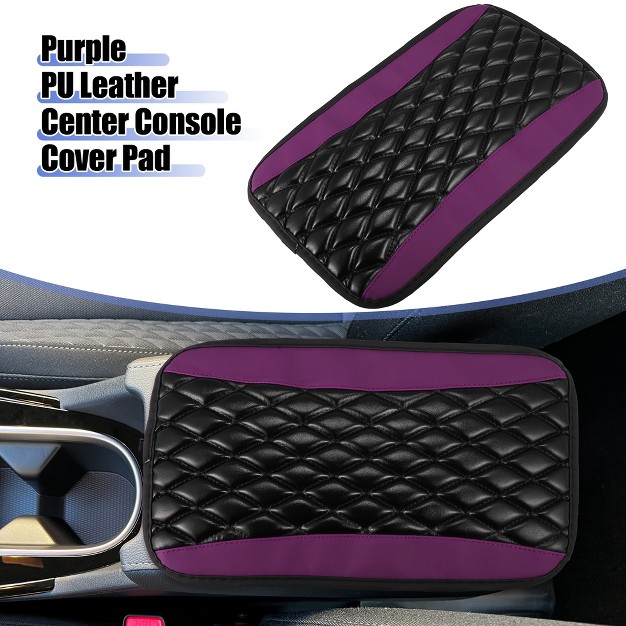 Unique Bargains Universal Waterproof Anti Slip Pu Leather Car Center Console Cover Pad