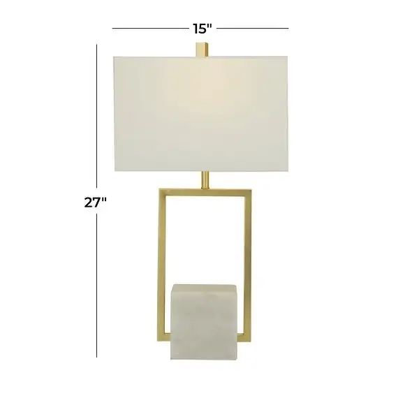 White Marble Modern Table Lamp