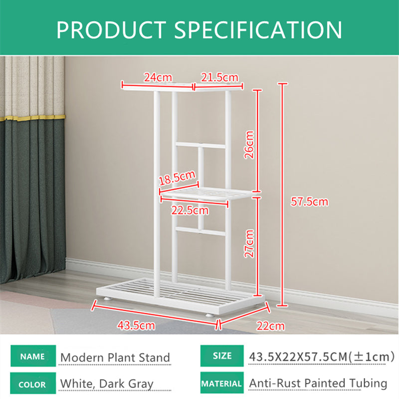 Gemdeck 3/4 Tiers Plant Stands Flower Pots Storage Rack Display Shelf, White