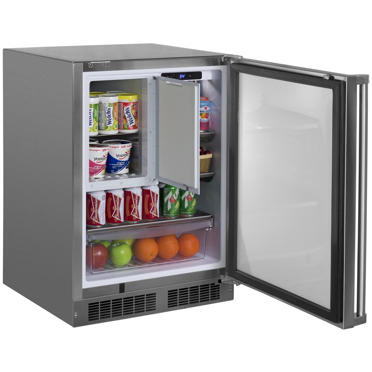 Marvel 24-Inch Outdoor Rated Compact Refrigerator With Freezer