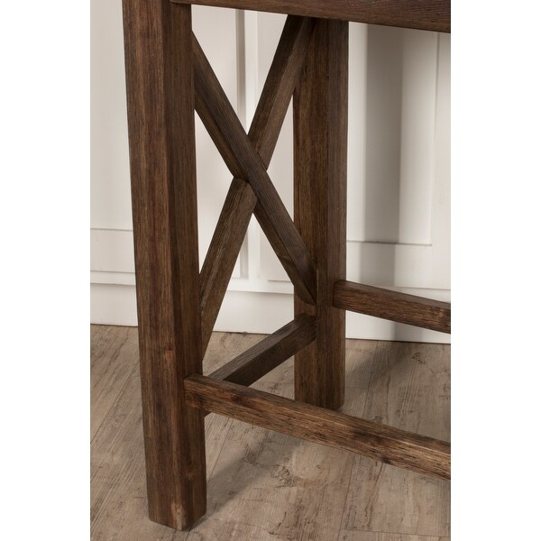 The Gray Barn Wild Hen Bench Wood Backless Counter Height Stool， Set of 2， Antique Brown Walnut