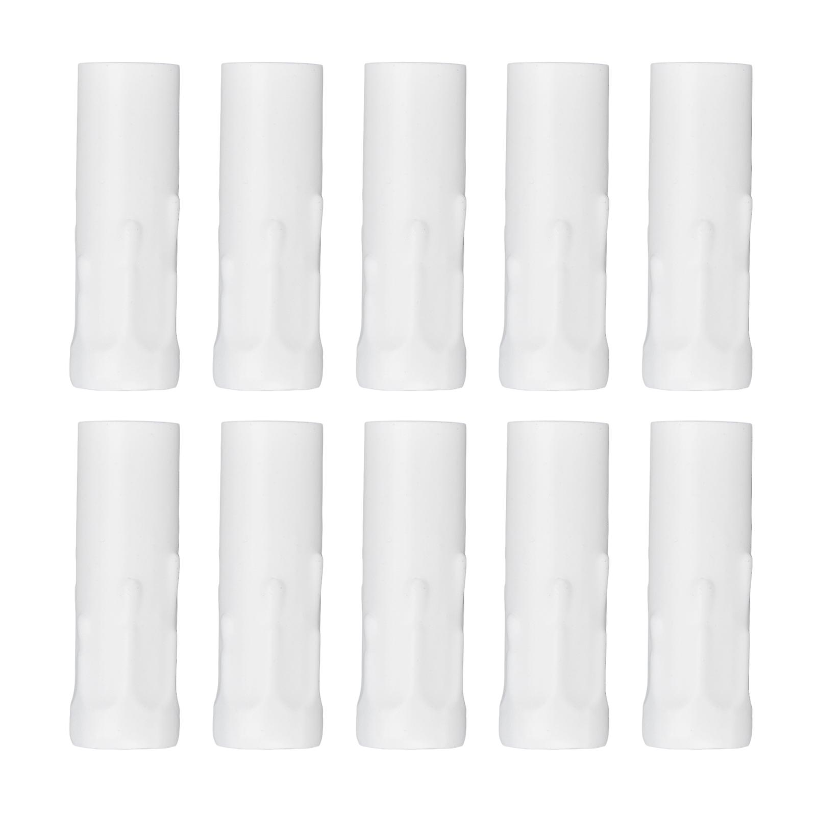 10Pcs E14 Metal Tube for Candle Lamp Holder Lamp Base Lighting Accessories 25x80mm White