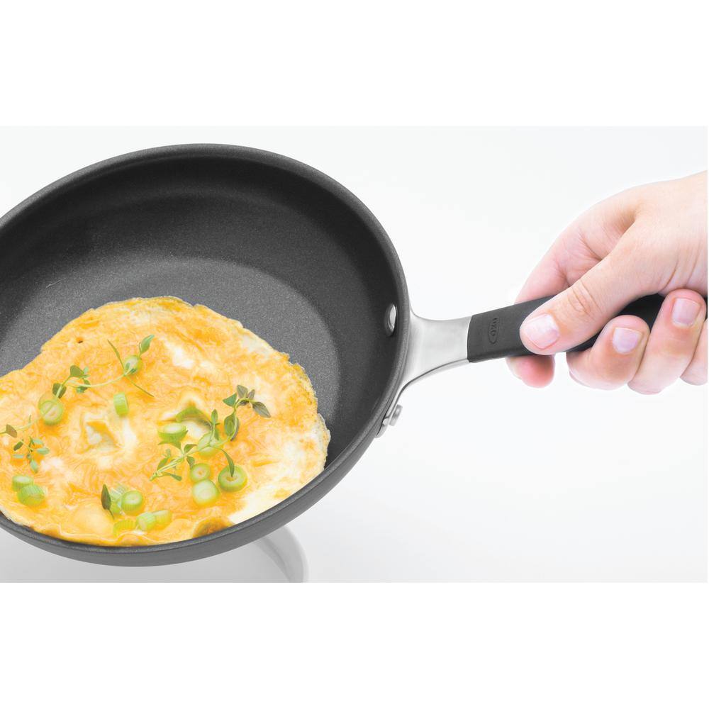 OXO Good Grips 12 in. Hard-Anodized Aluminum Ceramic Nonstick Frying Pan in Black with Comfort Grip Handle CW000957-003