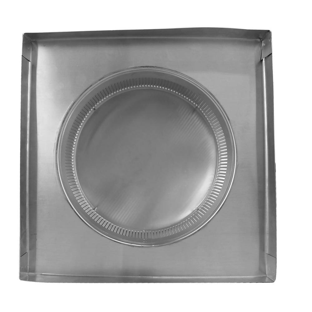 10 in. Dia. Aluminum Round Back Roof Vent with Curb Mount Flange in Mill Finish RBV-10-C2-CMF