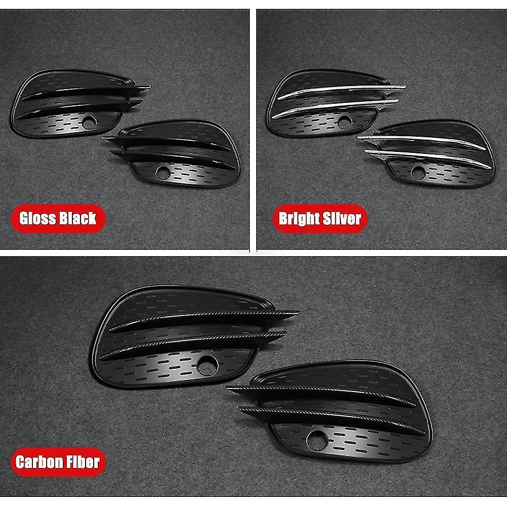 1pair Front Bumper Knife Fog Lamp Trim Cover For Gle Gls Class W166 X166 2015-2019 Silver