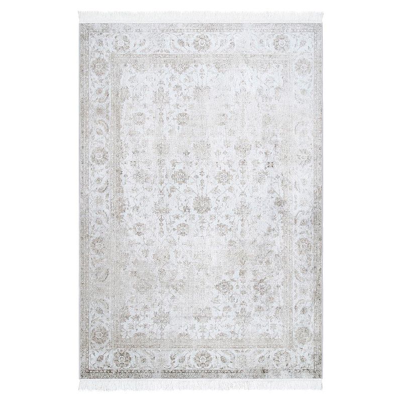 nuLOOM Vintage Floral Elyse Fringe Area Rug