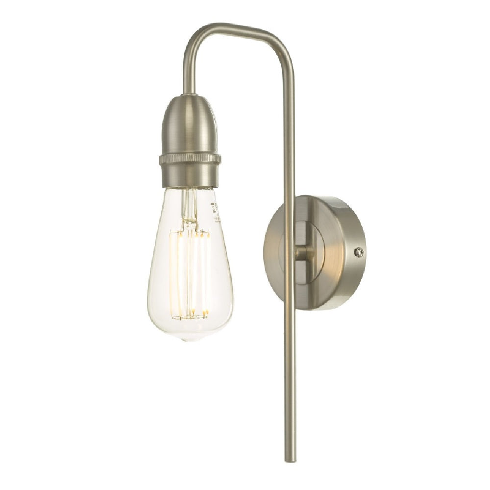 DAR KIE0746 Kiefer Satin Chrome Vintage Retro Wall Light