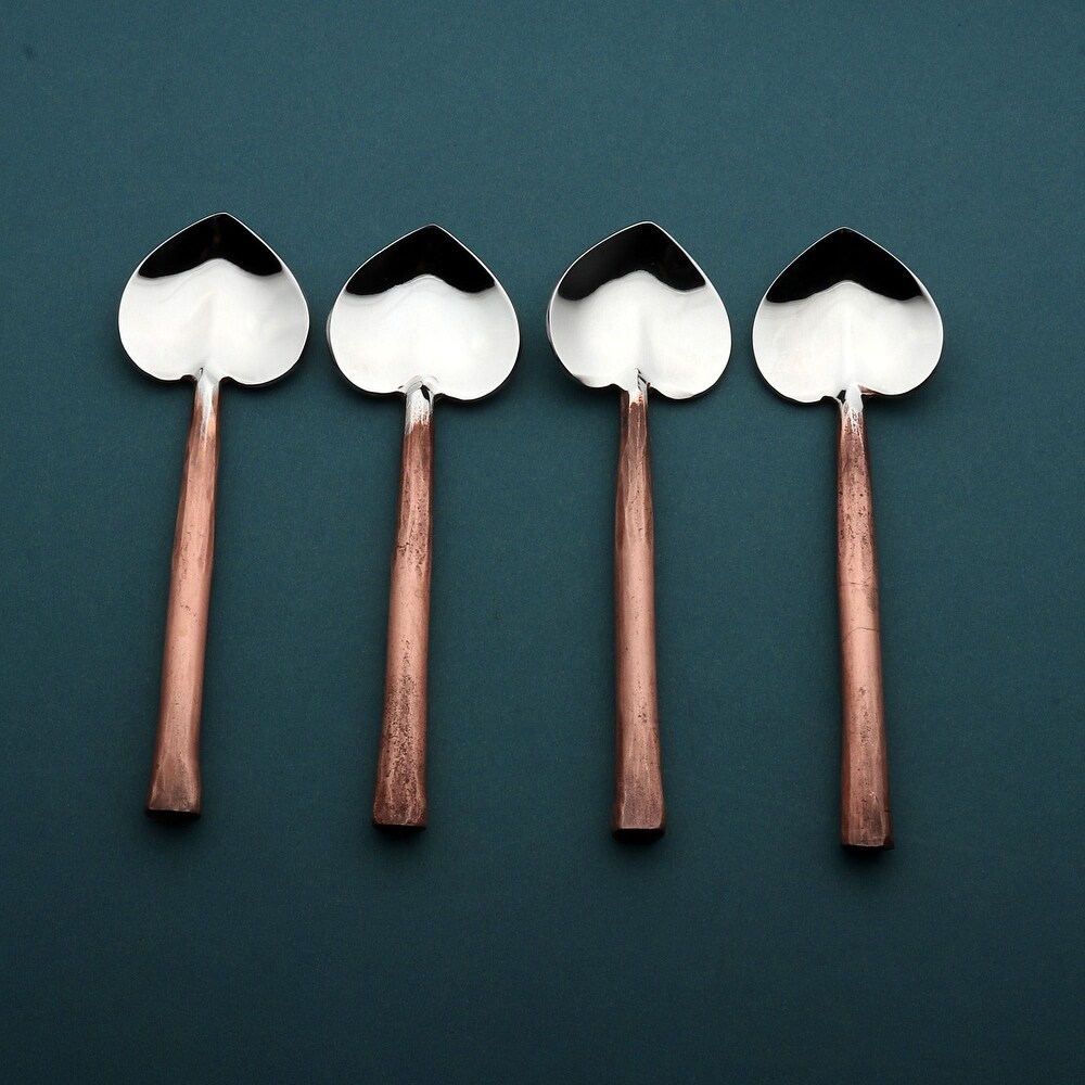 Sundance Design Copper Antique Heart Spoon 4 Pcs. Set