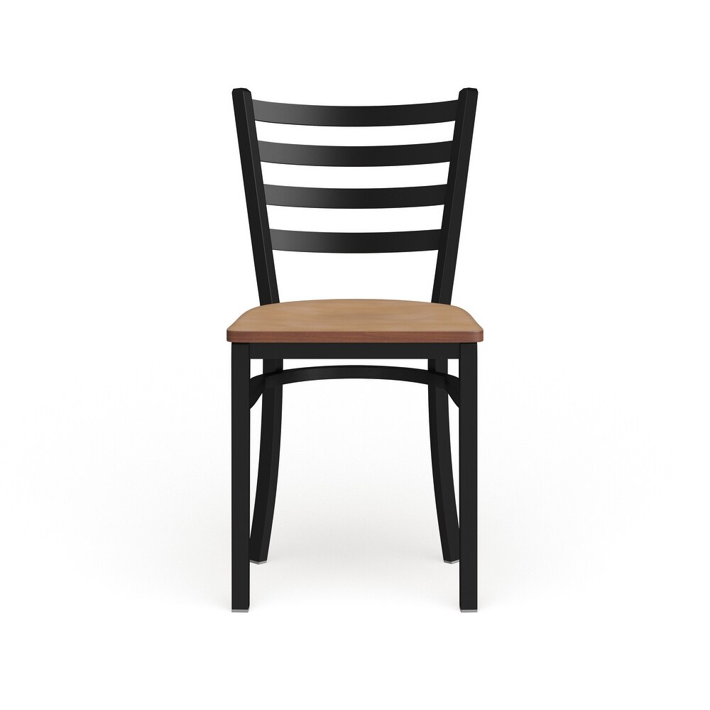 Ladder Back Metal Restaurant Chair   16.5\