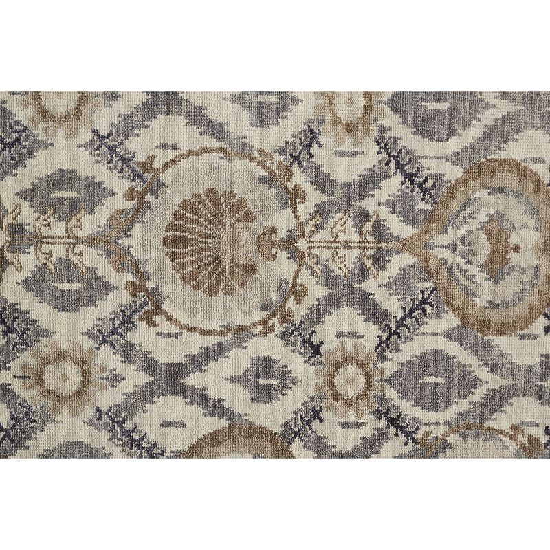 Weave and Wander Bennet Ornamental Ikat Luxury Wool Rug