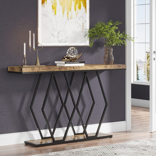 Modern Gold Console Table Sofa Table for Entrayway Living Room