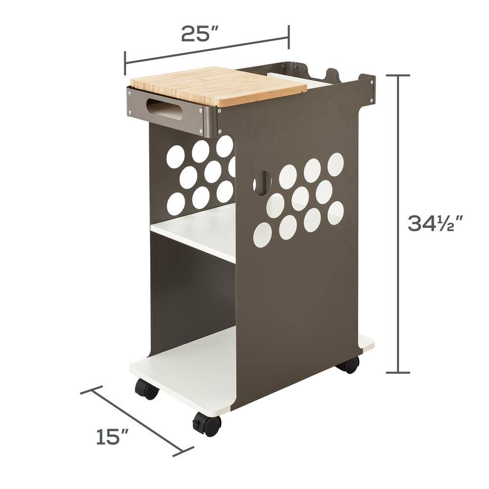 Safco Mini Steel Rolling Storage Cart 5209WH