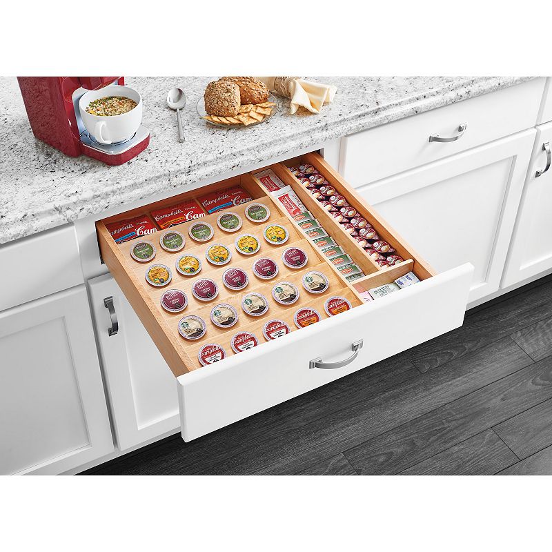 Rev-A-Shelf 4CDI-24-KCUP-1 22 K-Cup Solid Wood Custom Kitchen Drawer Insert