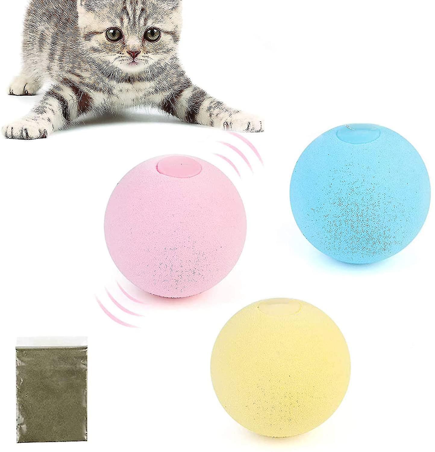 Miman Cat Toys Indoor Cat Interactive Cat Toys Catnip Toys Cat Toys 3-pack Cat Balls