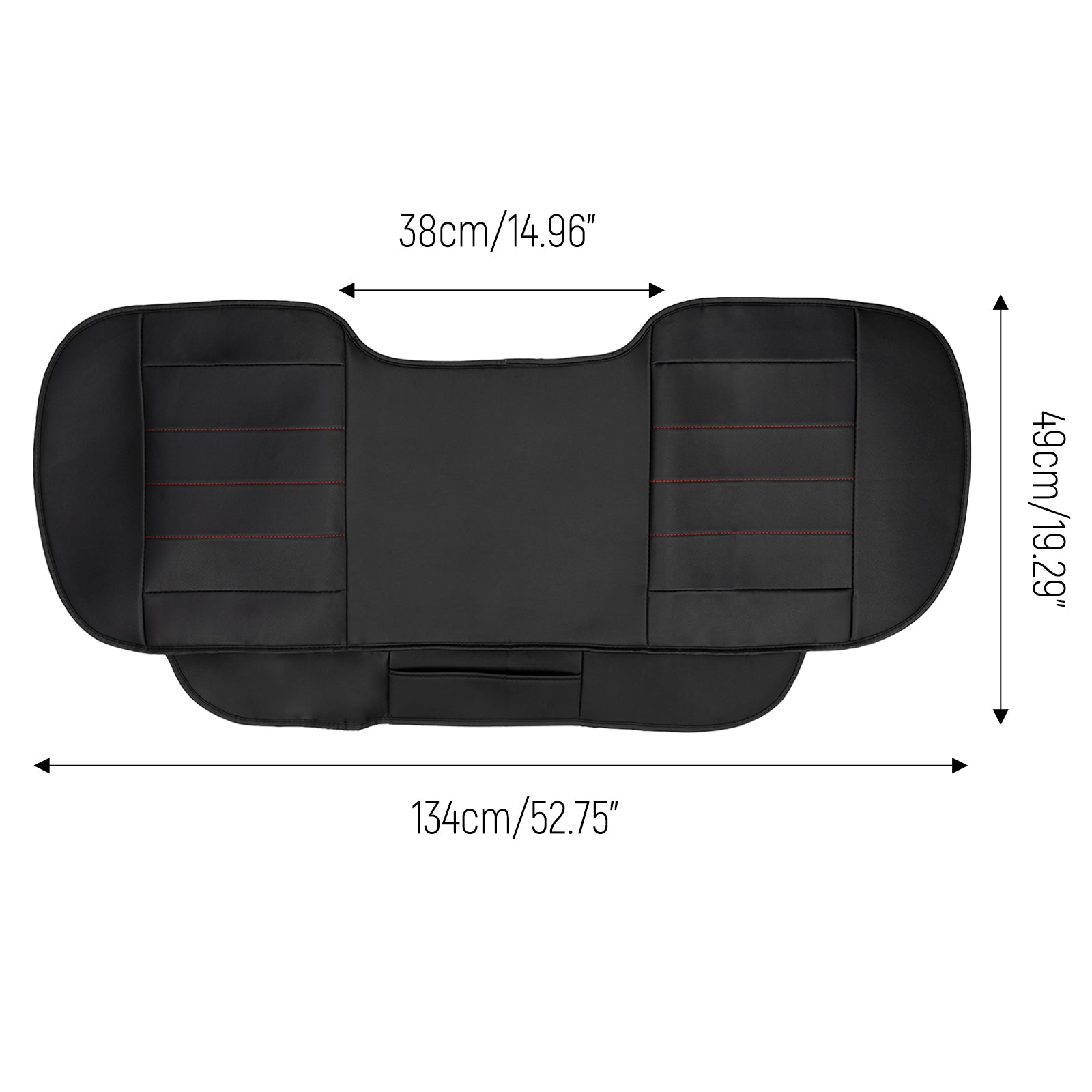 Car Rear Row Seat Cushion Cover Pad PU Leather Protector Full Surround Waterproof Universal