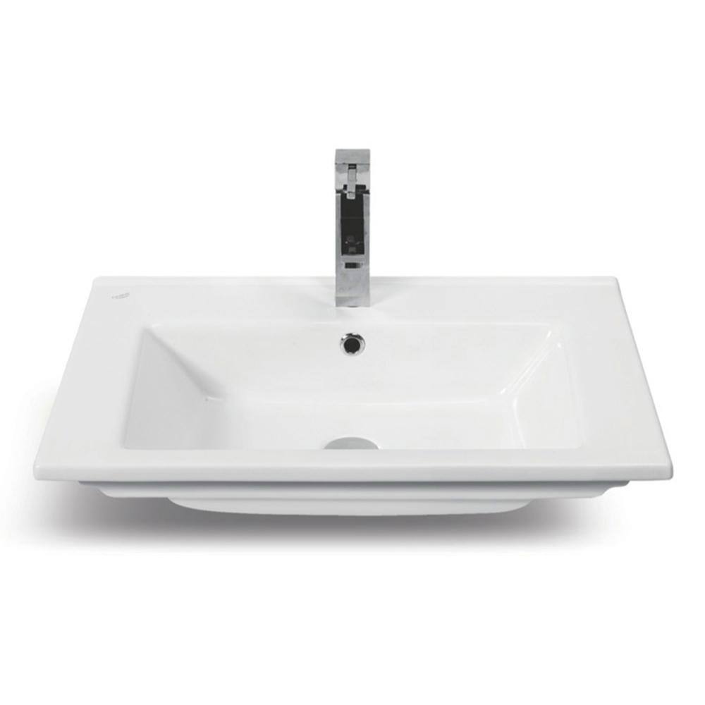 Nameeks Arte Wall Mounted Bathroom Sink in White CeraStyle 067300-U-One Hole