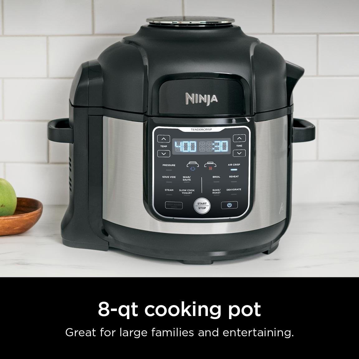 Ninja Foodi 10-in-1， 8 Quart XL Pressure Cooker Air Fryer Multicooker， OS401