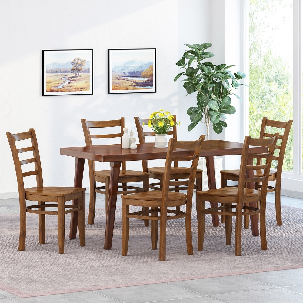 Prestage Rubberwood Dining Chairs (Set of 6) by Christopher Knight Home