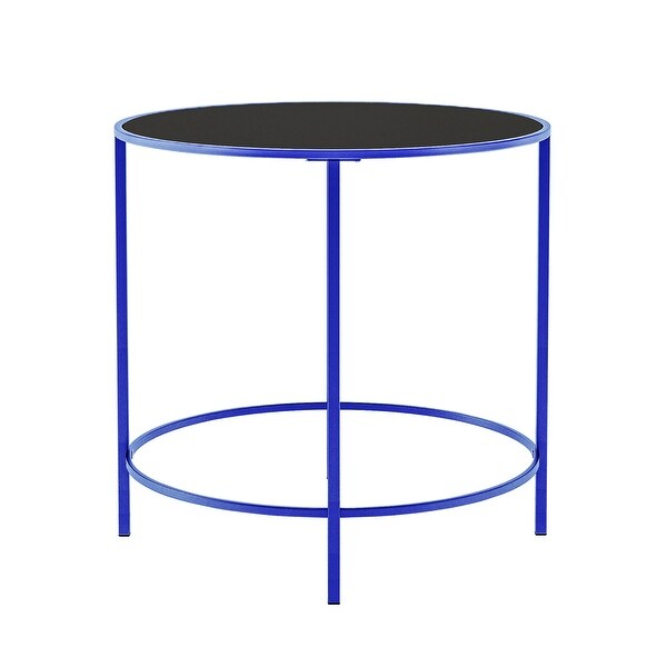 Furniture of America Llewellyn Contemporary Round 22-inch Side Table