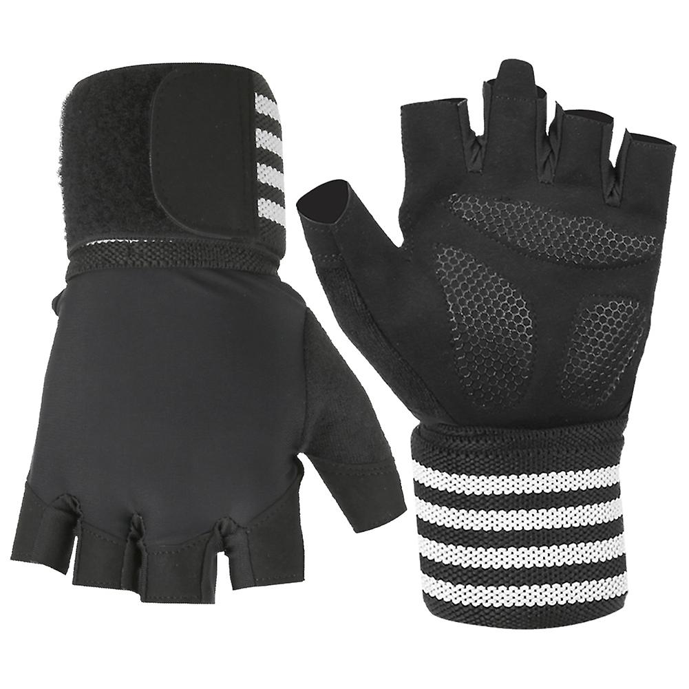 Unisex Outdoor Sports Bike Cycling Breathable Antiskid Sunproof Half Finger Gloveswhite Xl