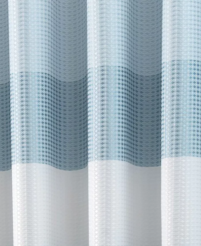 Spa 251 Ombre Waffle Striped Shower Curtain