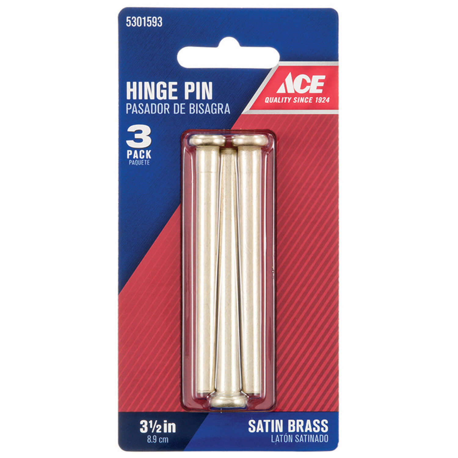 Ace 3-1/2 in. L Satin Brass Hinge Pin 3 pk