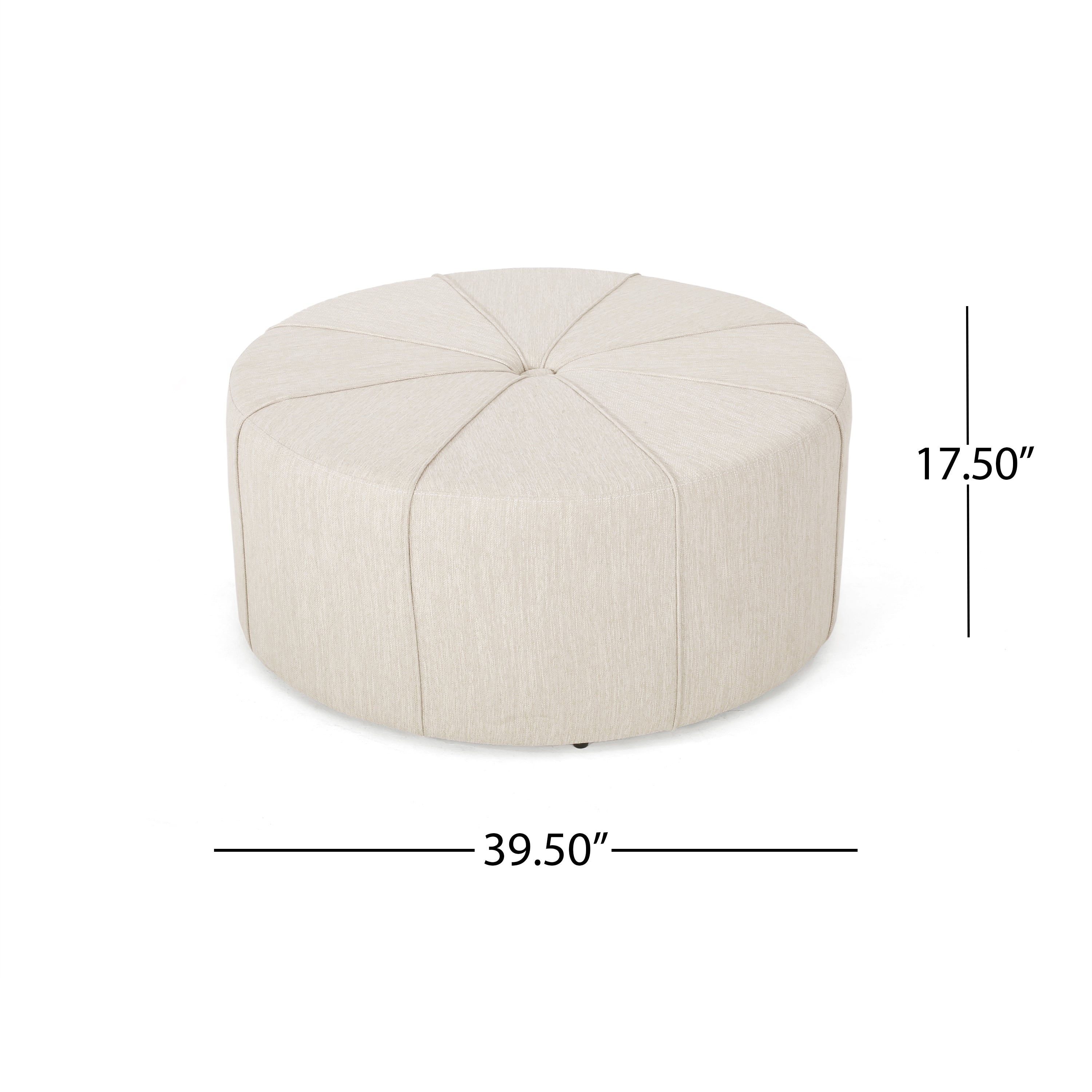 Gowen Fabric Upholstered Round Ottoman