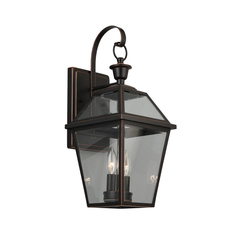 Home Decorators Collection French Quarter Gas Style 2-Light Outdoor Wall Lantern Sconce JLW1612A-3