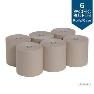 Pacific Blue Ultra 1150 ft. L Brown 100% Recycled Paper Towel Roll (6-Rolls per Pack) GPC26495