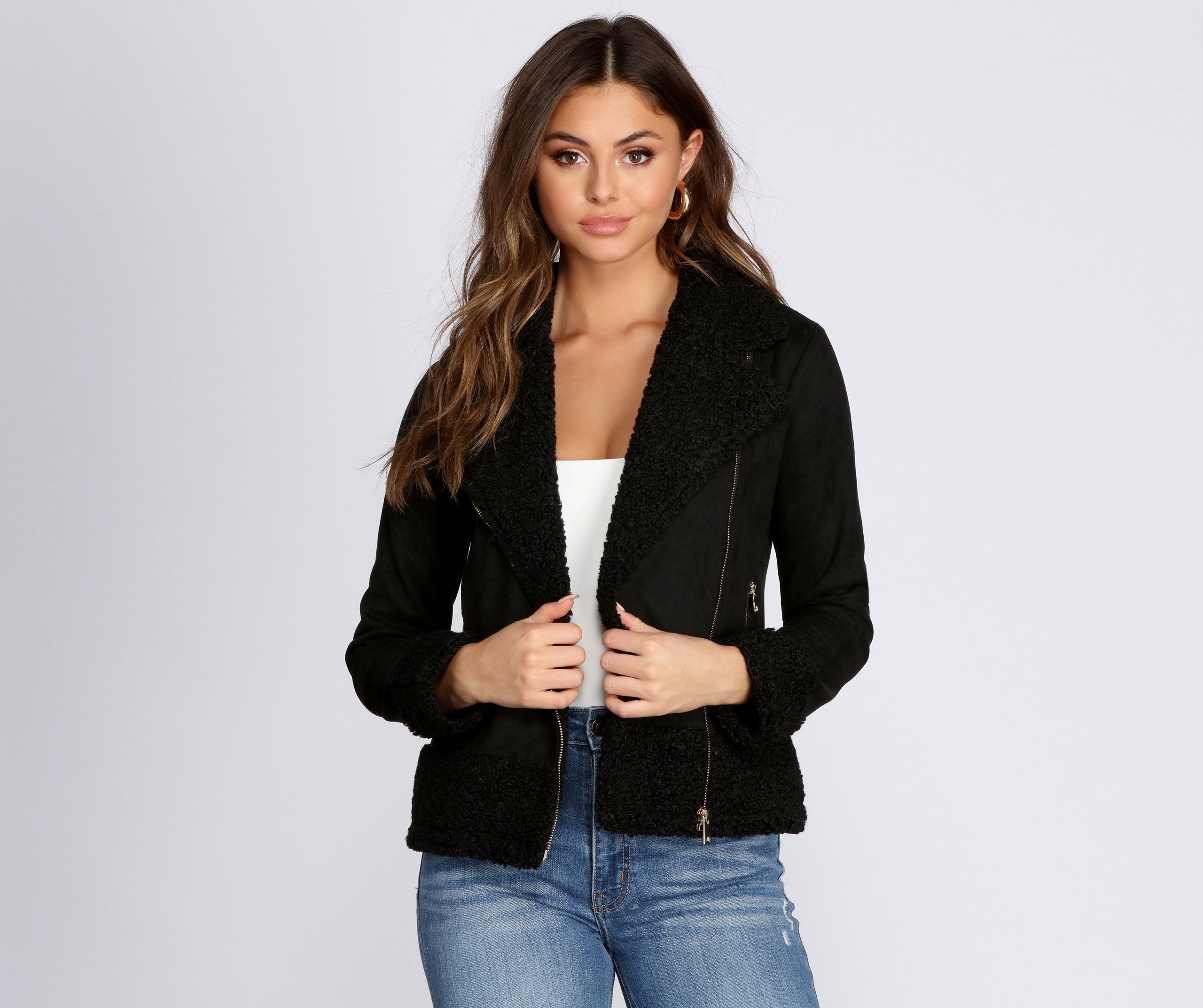 Penny-Lane Faux Suede Jacket