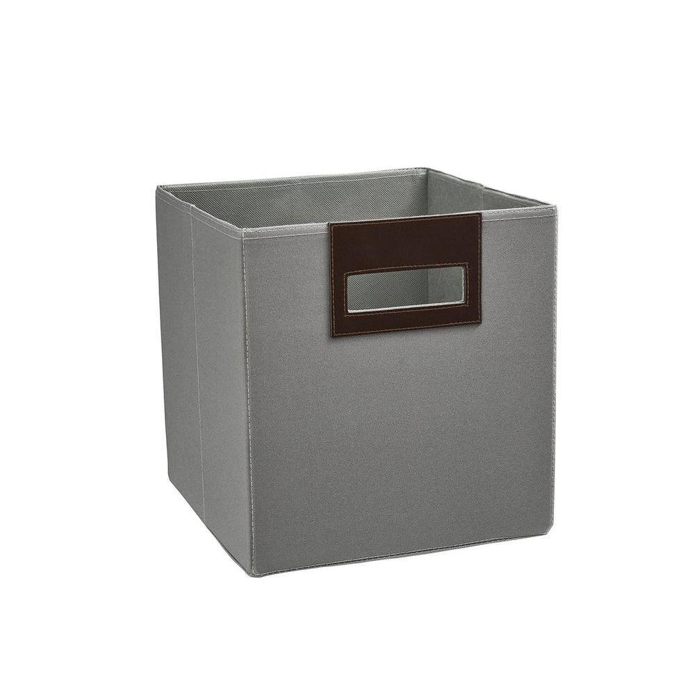 ClosetMaid 11 in. H x 10.5 in. W x 10.5 in. D Gray Fabric Cube Storage Bin 21529