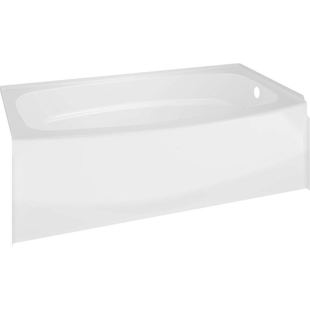 Delta Classic 400 Curve 60 in. x 30 in. Soaking Bathtub with Right Drain in High Gloss White 40114R