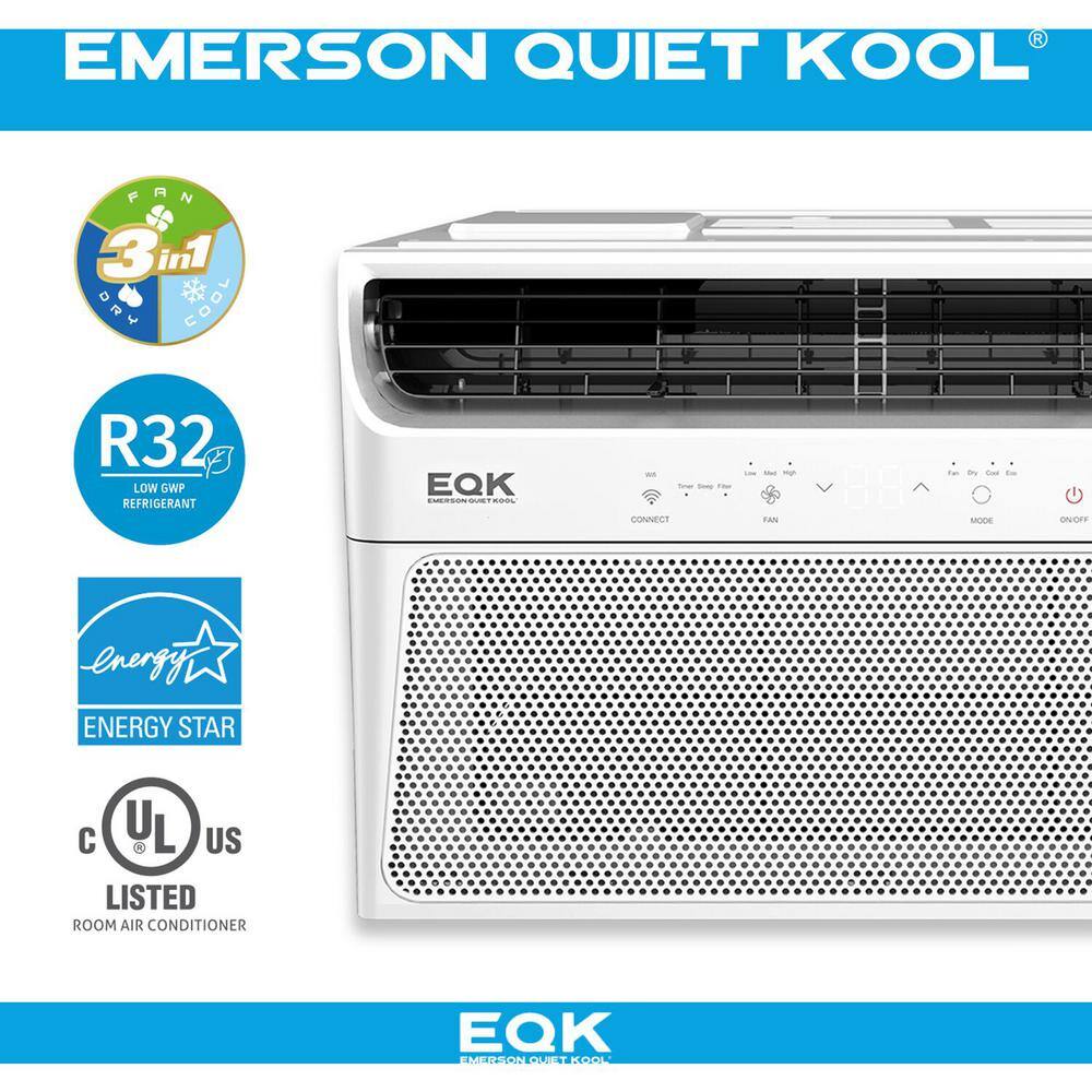 EQK Smart 450 sq. ft. 10000 BTU Energy Star Window Air Conditioner 115-Volt with Wi-Fi in White EARC10RSE1H