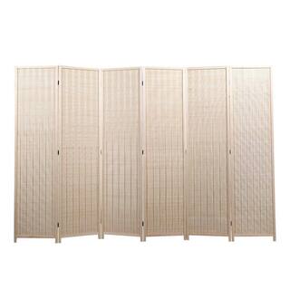 Cisvio 72 in. Bamboo Garden Fence Folding Privacy Screens Freestanding Room Dividers D0102HPNFEV